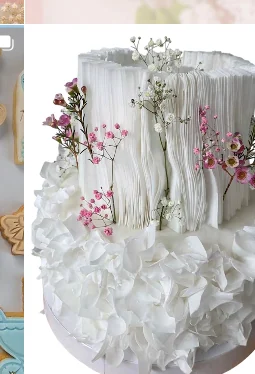 Elegante witte bruidstaart